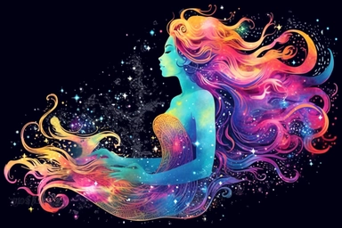 aquarius, rainbow, fluorescence, galaxy, clipart