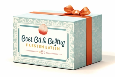 6 holiday packaging for giftbox isolated on a plain solid white background, clipart
