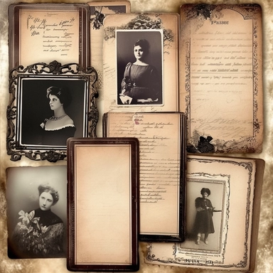 Vintage Photo Album Frames instant download ephemera, printable, digital collage, diary/junk journal, altered art, mixed media, clipart