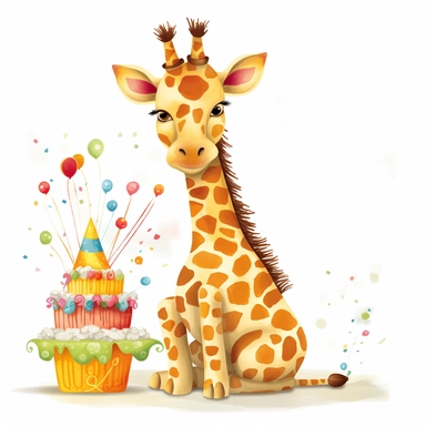 clipart giraffe birthday