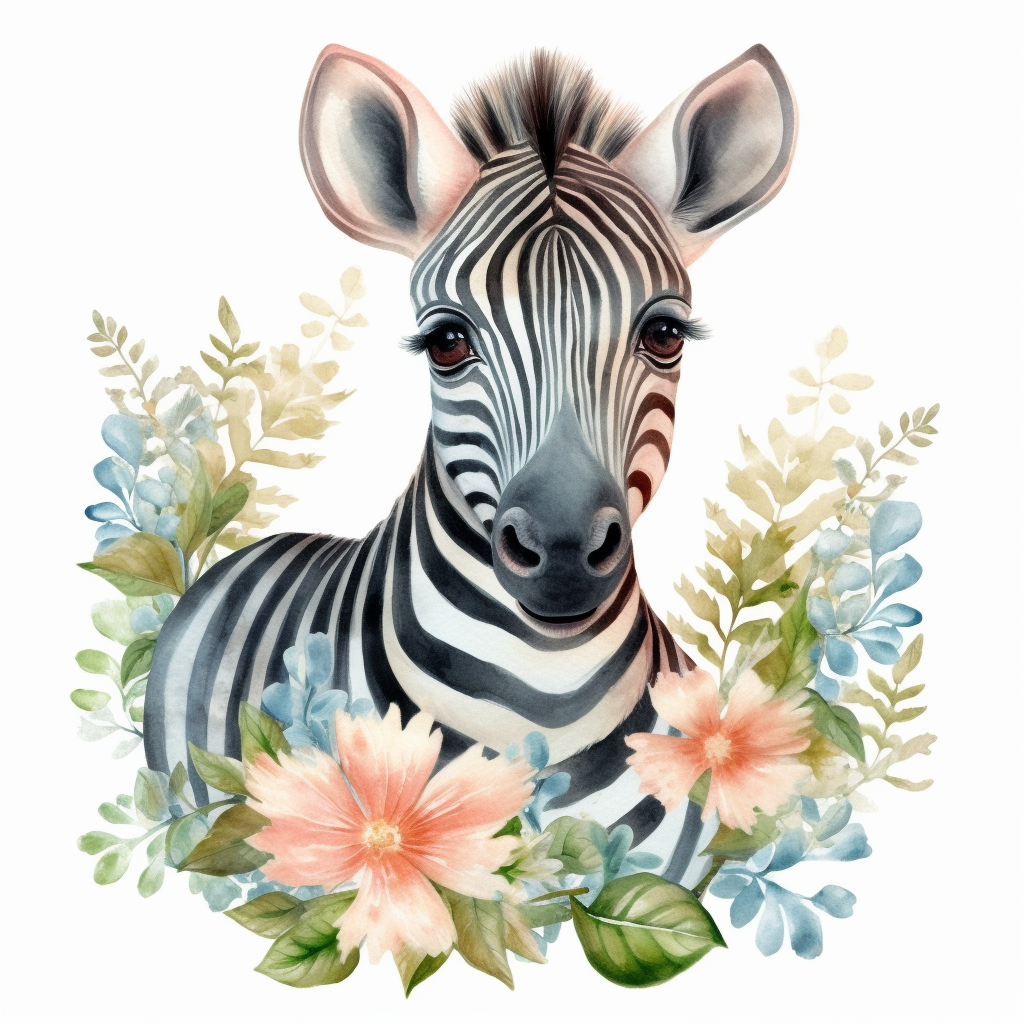 cute zebra clipart