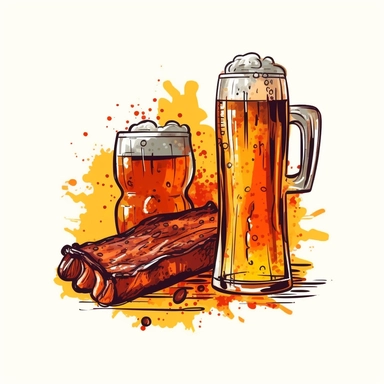 Time for some beer & bbq clipart,White backgroun - Image #2 @Royeldesk Digital Agency - @Royeldesk Digital Agency (fast)
