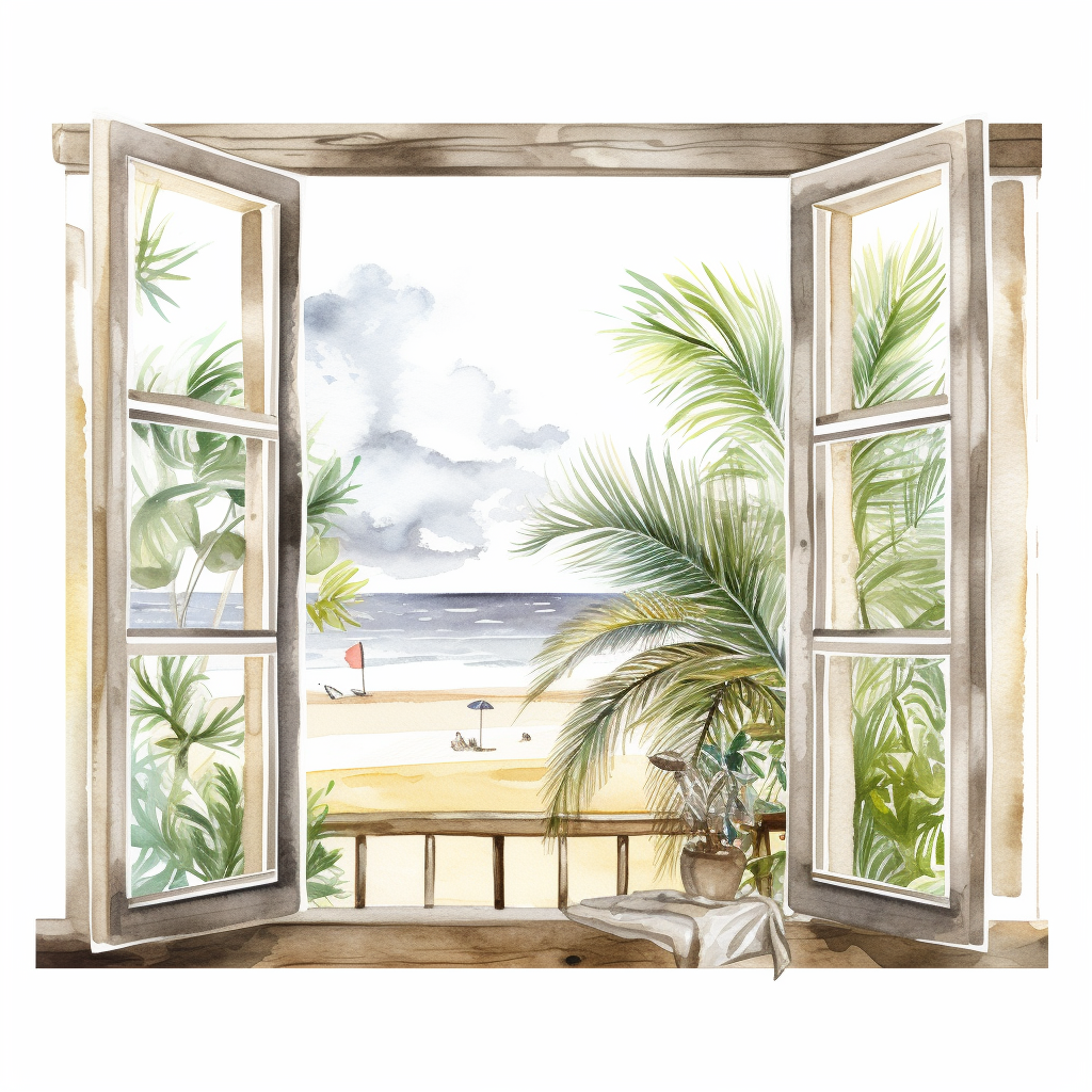 beach window cliparts