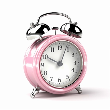 light pink alarm clock clipart