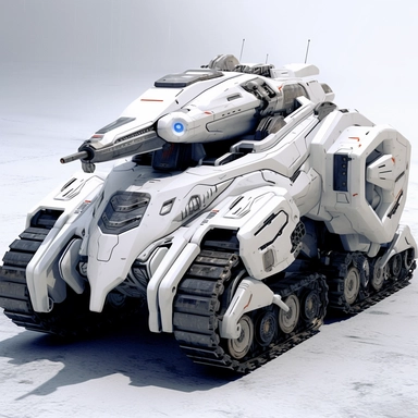 advanced of the future like 2090 combact assault tank ,clipart , white baground ,mordern armour