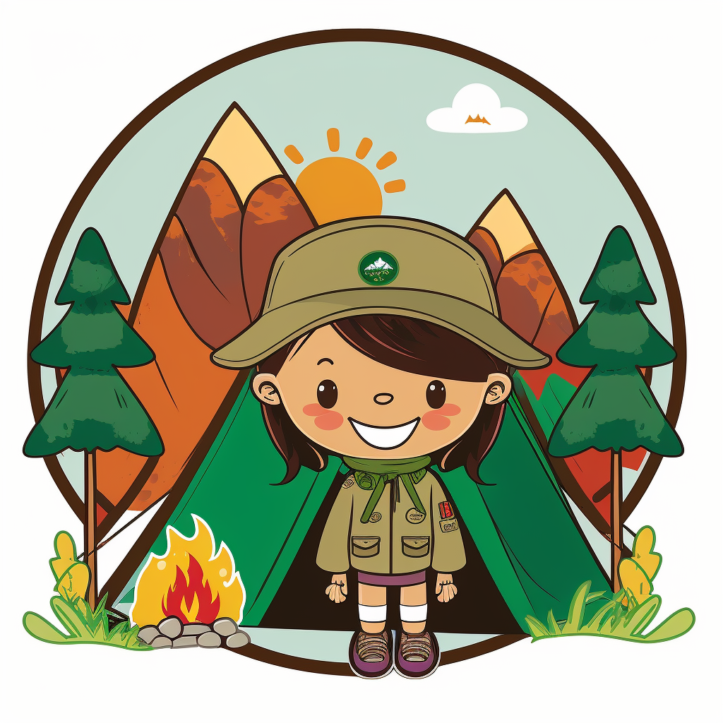 girls camp cliparts