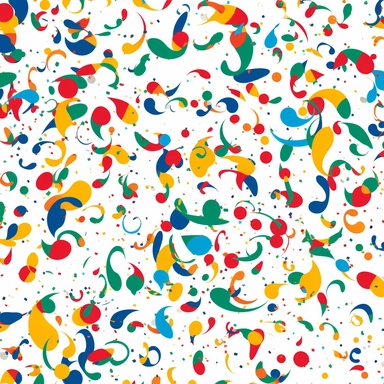 question mark and confetti background clip, art style, vector, art style, simple, design, background pattern