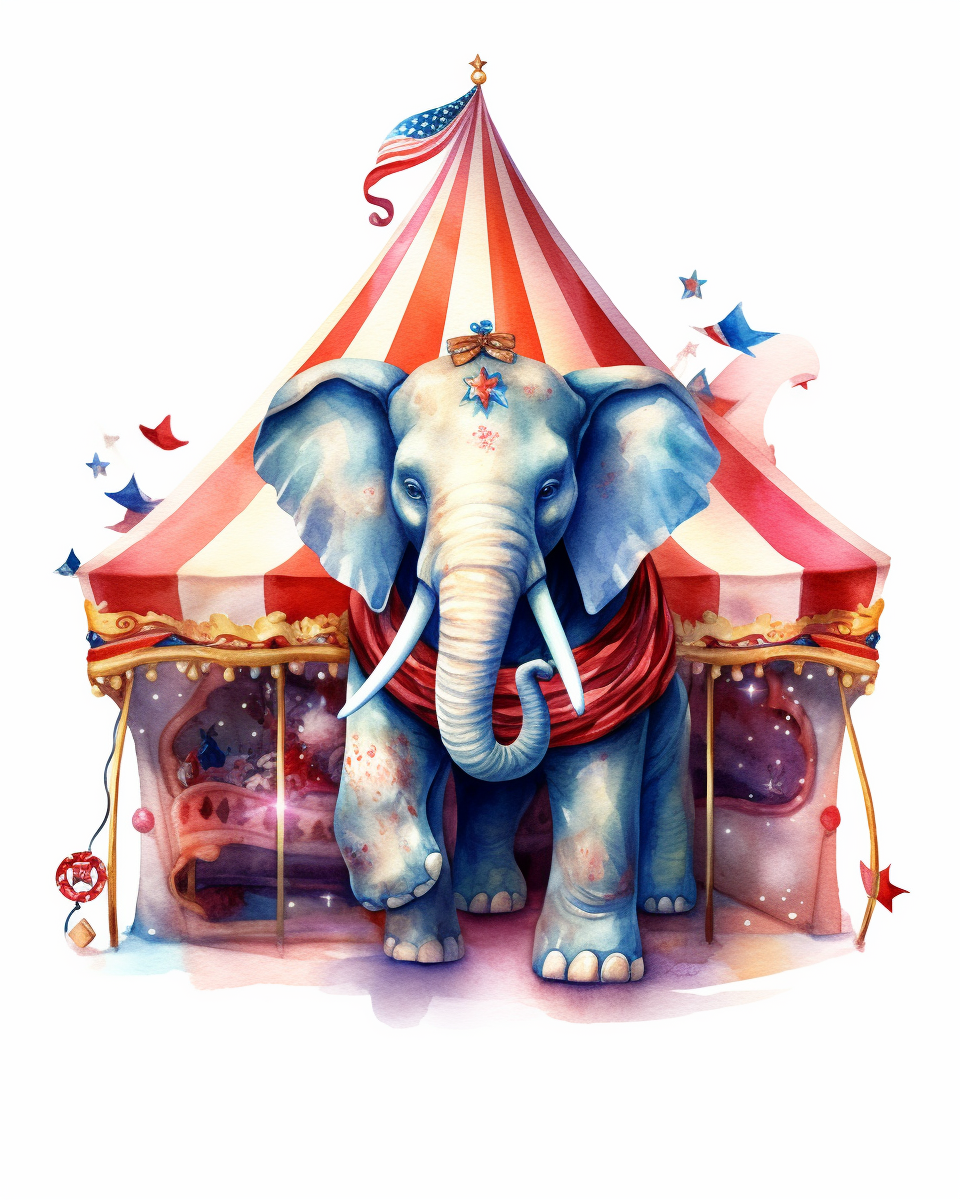 circus elephant cliparts
