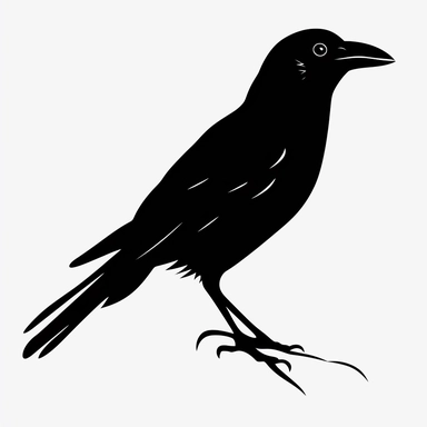 crow clipart, white background,