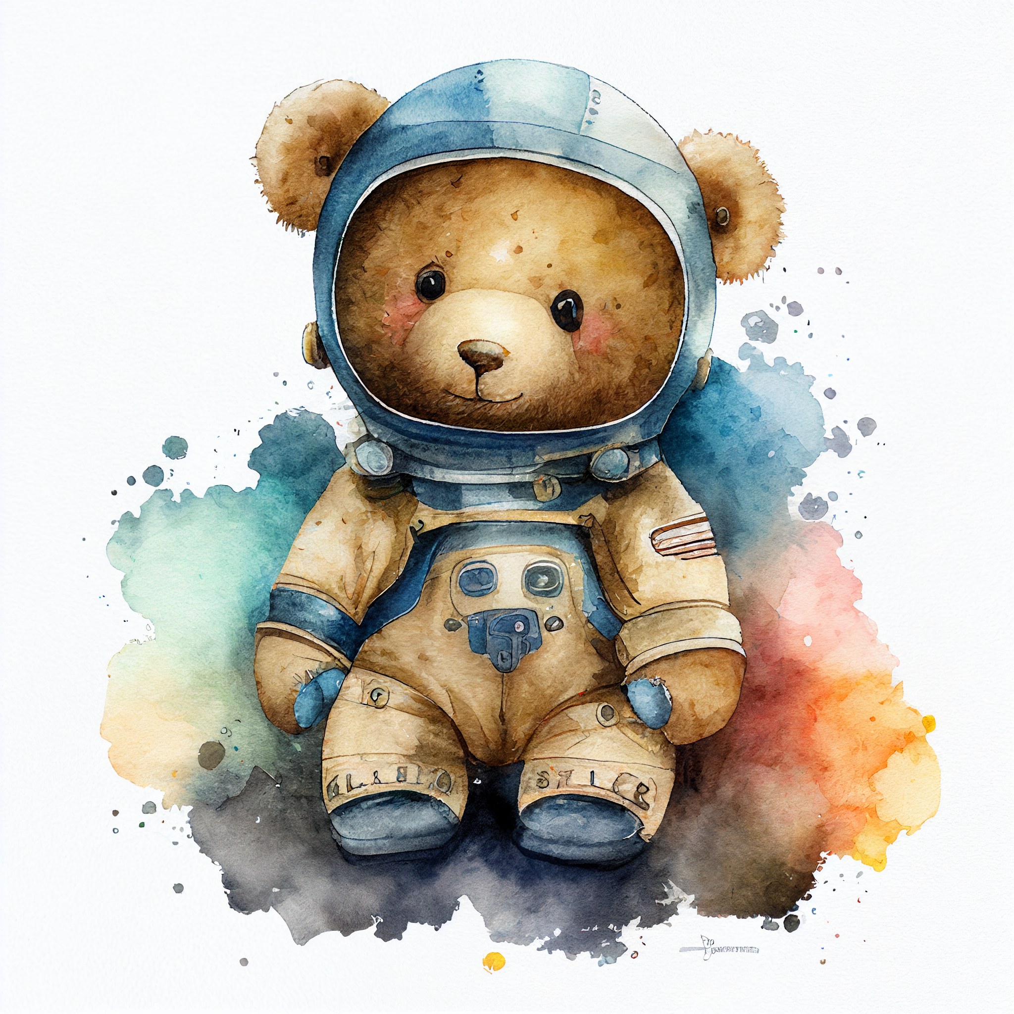 astronaut bear cliparts