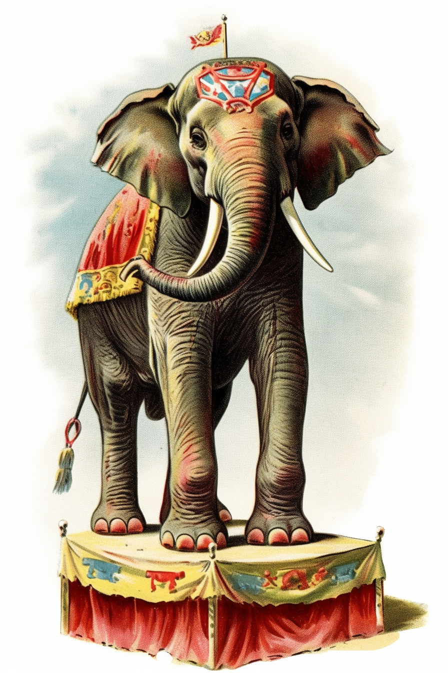 circus elephant cliparts