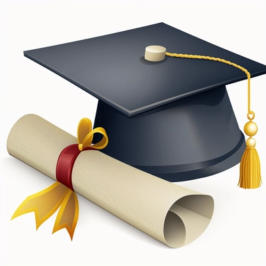 a graduation clip art, diploma and cap