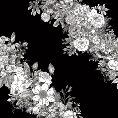 black line art style a flower bouquet wreath clipart png transparent background one object truly timeless elegance premium luxury ornate photo realistic honestly reality aesthetic consistent quality unique exquisite iridescence individuality array of colors rich treasured throughout the ages refinement symbolizing luxury glamour allure wonders of the nature mother of pearl luminous quality light in a myriad of enchanting colors royal jewelry delicate shimmer pearlescent effect polished sophistic