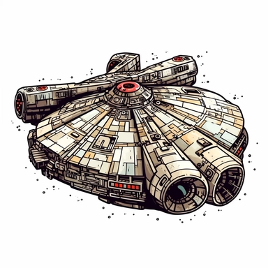 Millennium Falcon cute clipart