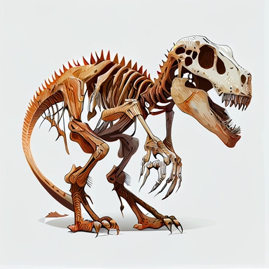brontossauro dinosaur skeleton, on a white background, hand draw Illustration clipart, 4K, extremely detailed
