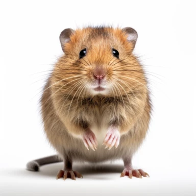 high def photograph clipart vector image with plain white background of a hyper realistic high definition photograph of a prairie vole. extremely detailed. 35mm lens. 8k. Ultra HD.