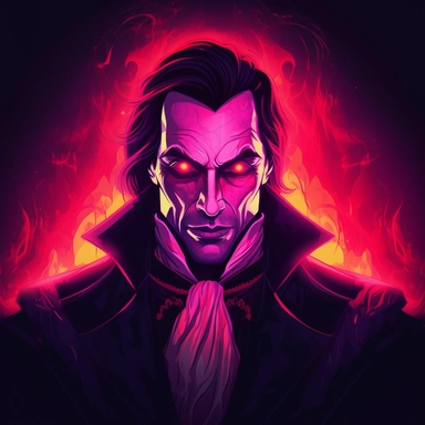 dracula, glowing eyes, valentine's, clipart, glow in the dark, neon, uhd, vivid, colorful, highly detailed