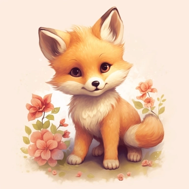 the cutest and tiniest baby fox ever, exploring, Watercolor Clipart, strybk, full Illustration, 4k, sharp focus, watercolor, smooth soft skin, symmetrical, soft lighting, detailed face, concept art, muted colors, watercolor style, strybk, children's style fairy tales, chibi kawaii, . Octane rendering, 3d. Perfect face, detailed face, delicate face, perfect sharp lips, detailed eyes. Craig Davison, Aubrey Beardsley, Conrad Roset, Aikut Aidogdu, Agnes Cecil, watercolor style