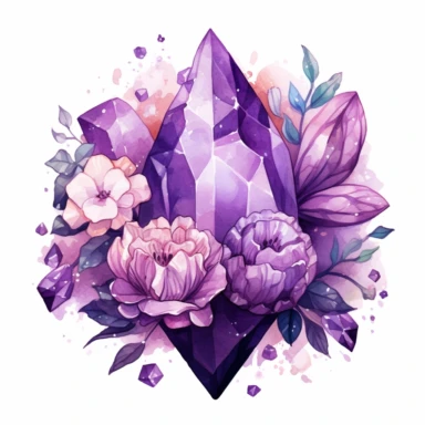 Peace and luck, Truth and humility Amethyst clipart