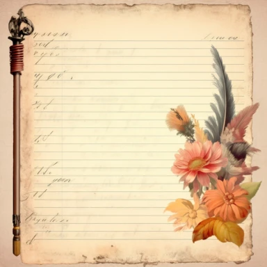 vintage looking paper notepad page, clipart style