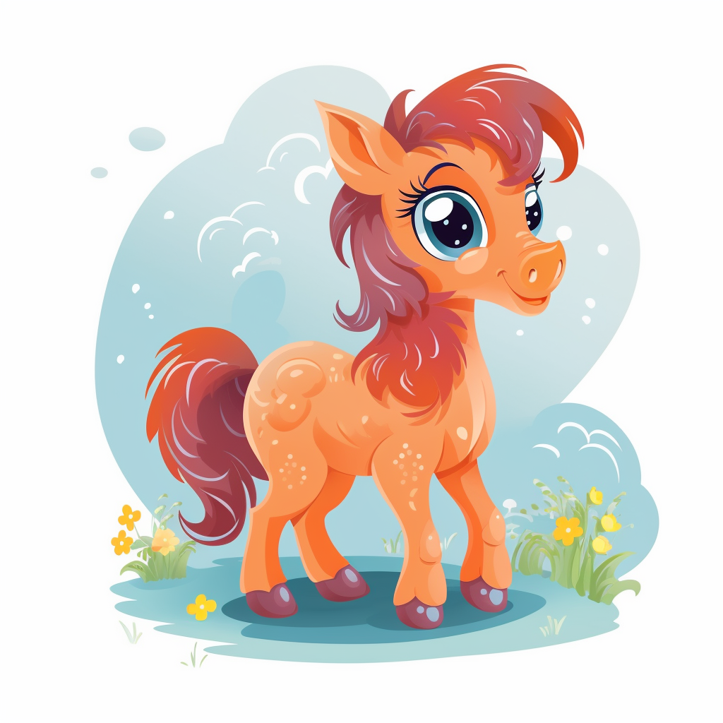 funny horse clipart