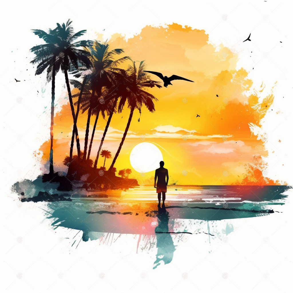 beach man cliparts