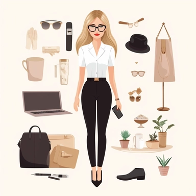 Boss Lady PNG Female Entrepreneur Clipart Set POD Scrapbook Invitations Planners Business Women Clipart, beauty therapist, illustration, realistic