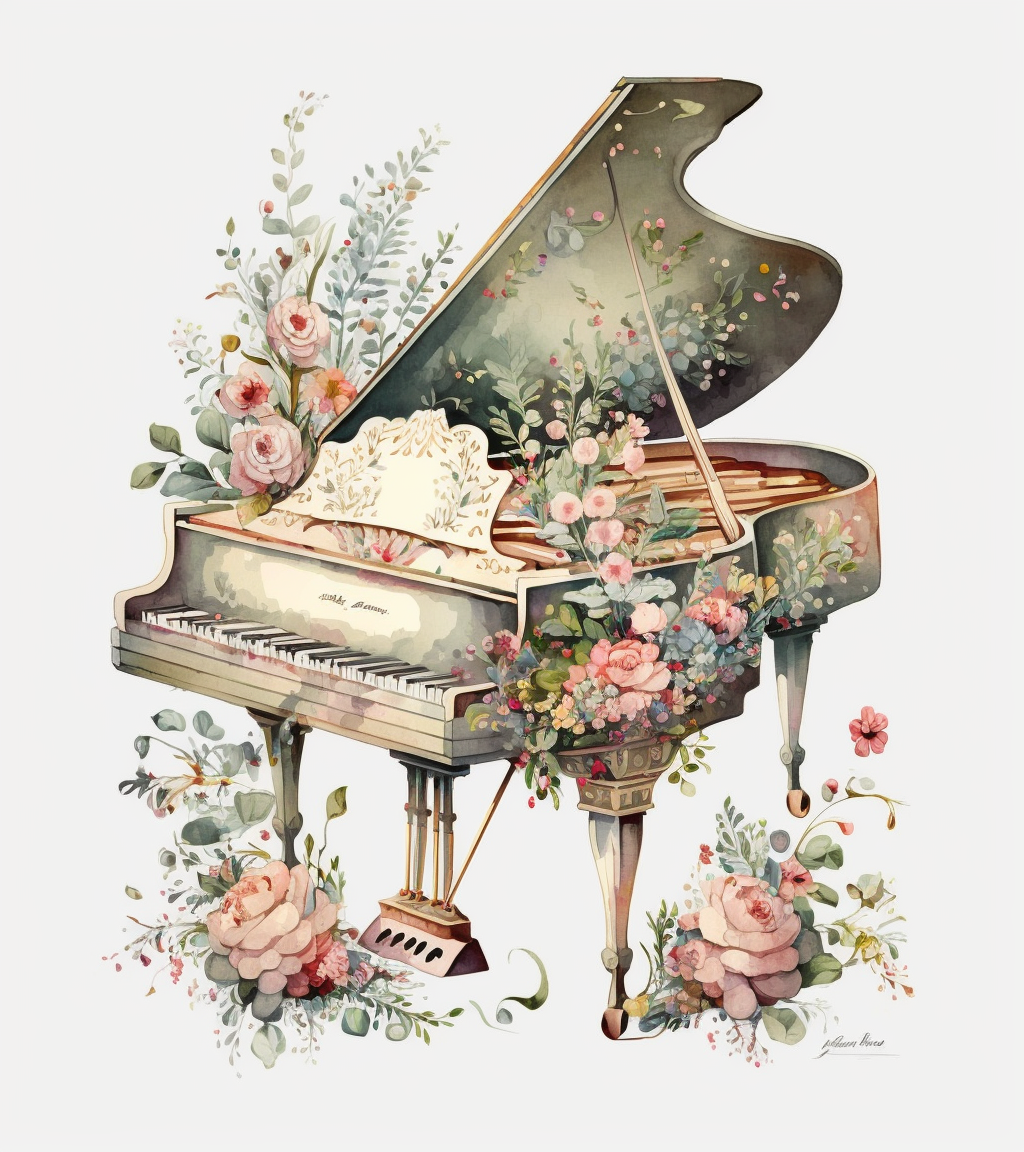 grand piano clipart