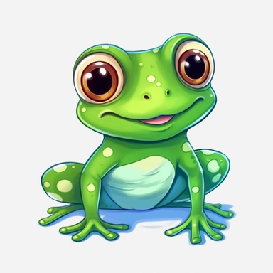 cute frog cartoon clipart