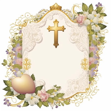 beautiful first communion border clipart white background