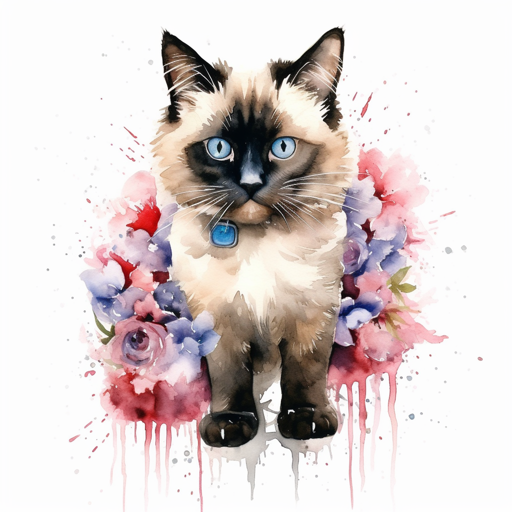 flower cat cliparts