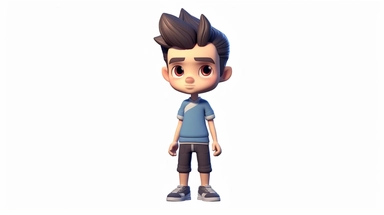 front view of an animated boy standing wearing tshirt character design, full body, drawing a face in maximum quality, high-quality drawing of the face,clipart, full Illustration, 4k, sharp focus, smooth soft skin, symmetrical, detailed face, concept art, style fairy tales, chibi kawaii, . Octane rendering, 3d, perfect face, detailed face, delicate face, perfect sharp lips, detailed eyes