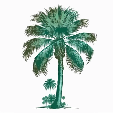 Florida palm tree, clip art