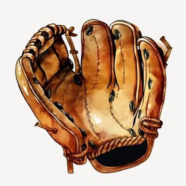 Baseball Gloves Watercolor Clipart, clipart, white background, no watermark, no text, no word