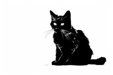 cat outline clipart, white background