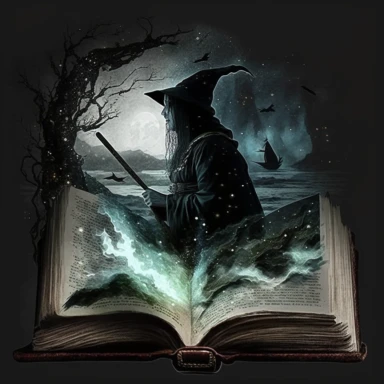 dark magic book, pagan clipart, in a winslow homer style.. whie backgrond