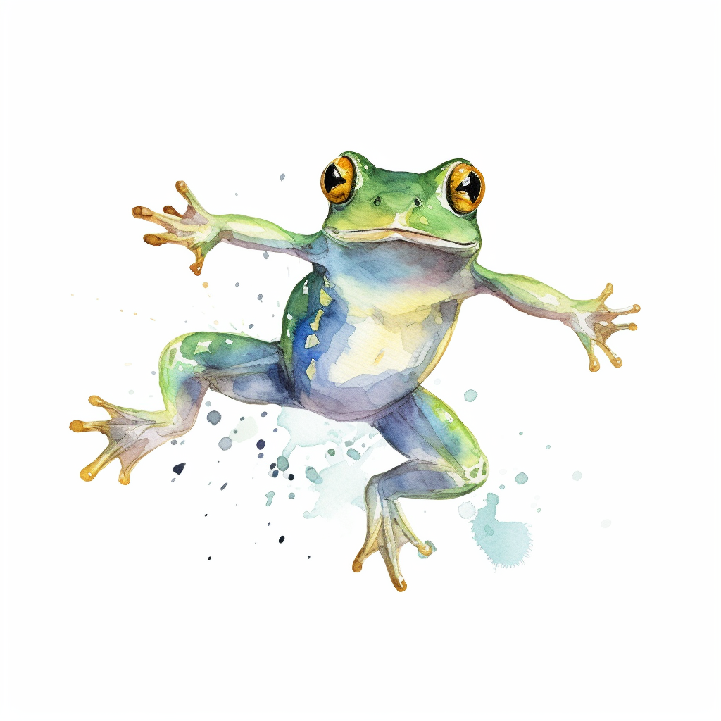 jumping frog clipart