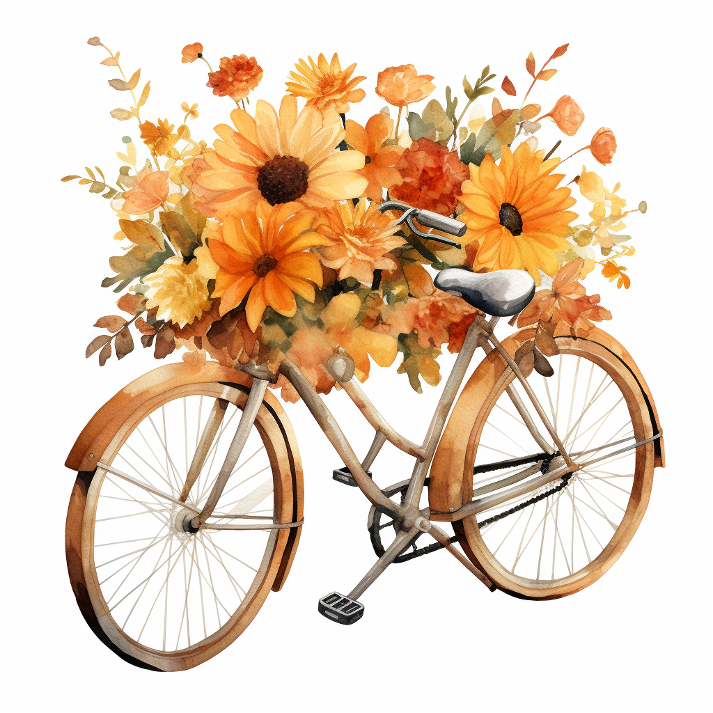 orange flower clipart