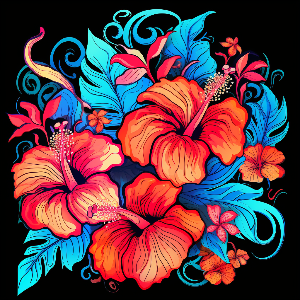 blue hibiscus cliparts