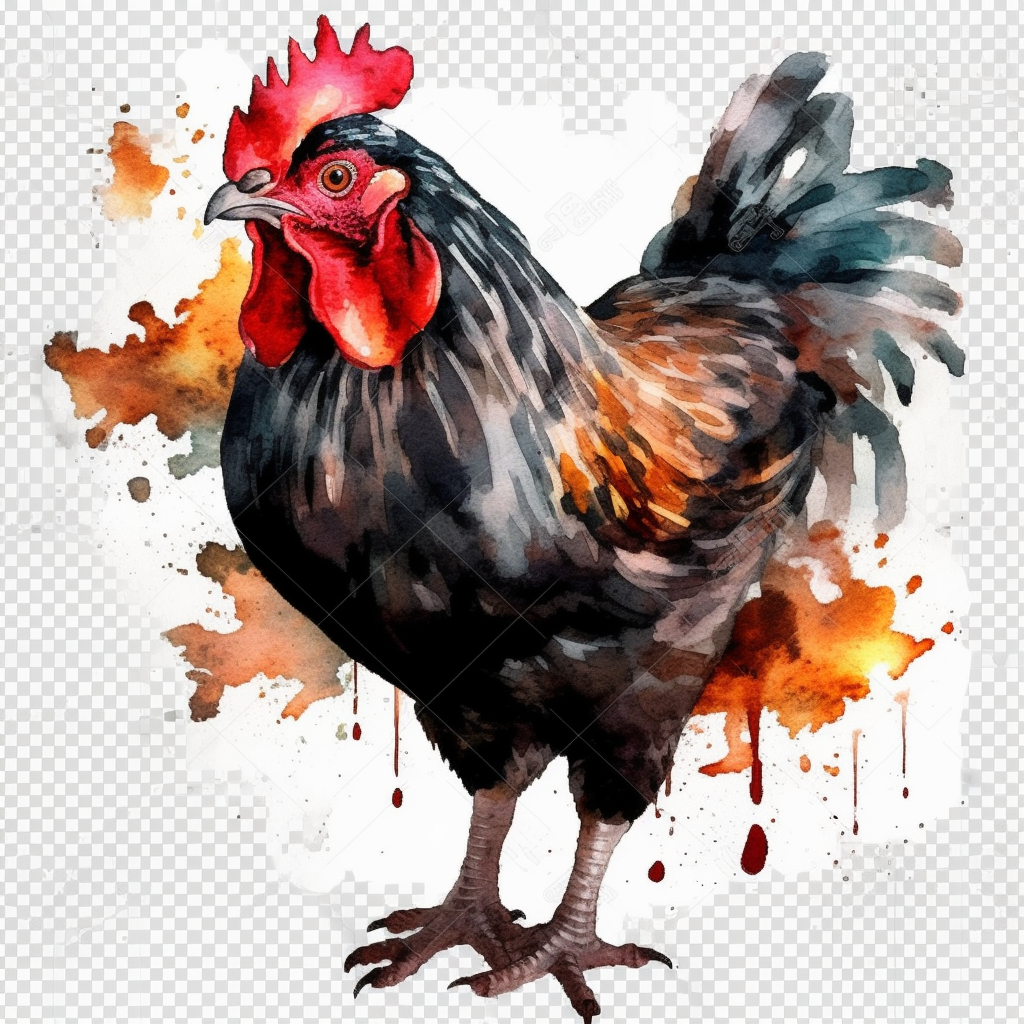 chicken clipart black and white
