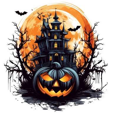 single halloween clipart vector png white background