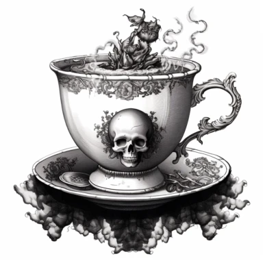 make gothic tea cup clipart