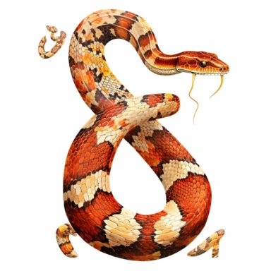clipart vintage Bearded Corn Snake, 3 number