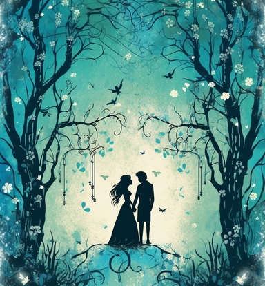 a wedding invitation card for new couple wedding invitations stock card clipart, in the style boho and white, candid moments captured, i can't believe how beautiful this is, folkloric themes, spectacular backdrops, dark cyan and white, fairy tale