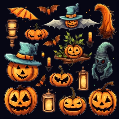 Halloween for Holiday clip art illustrator