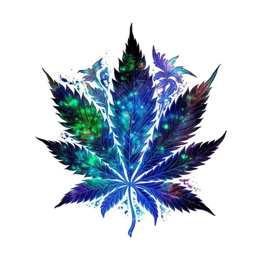 clipart cannabis leaf, Galaxy, high quality artwork, HD