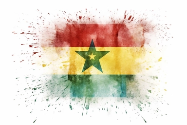Watercolor, Central African Republic Country Flag, clipart, hd, on a white background, spaced out