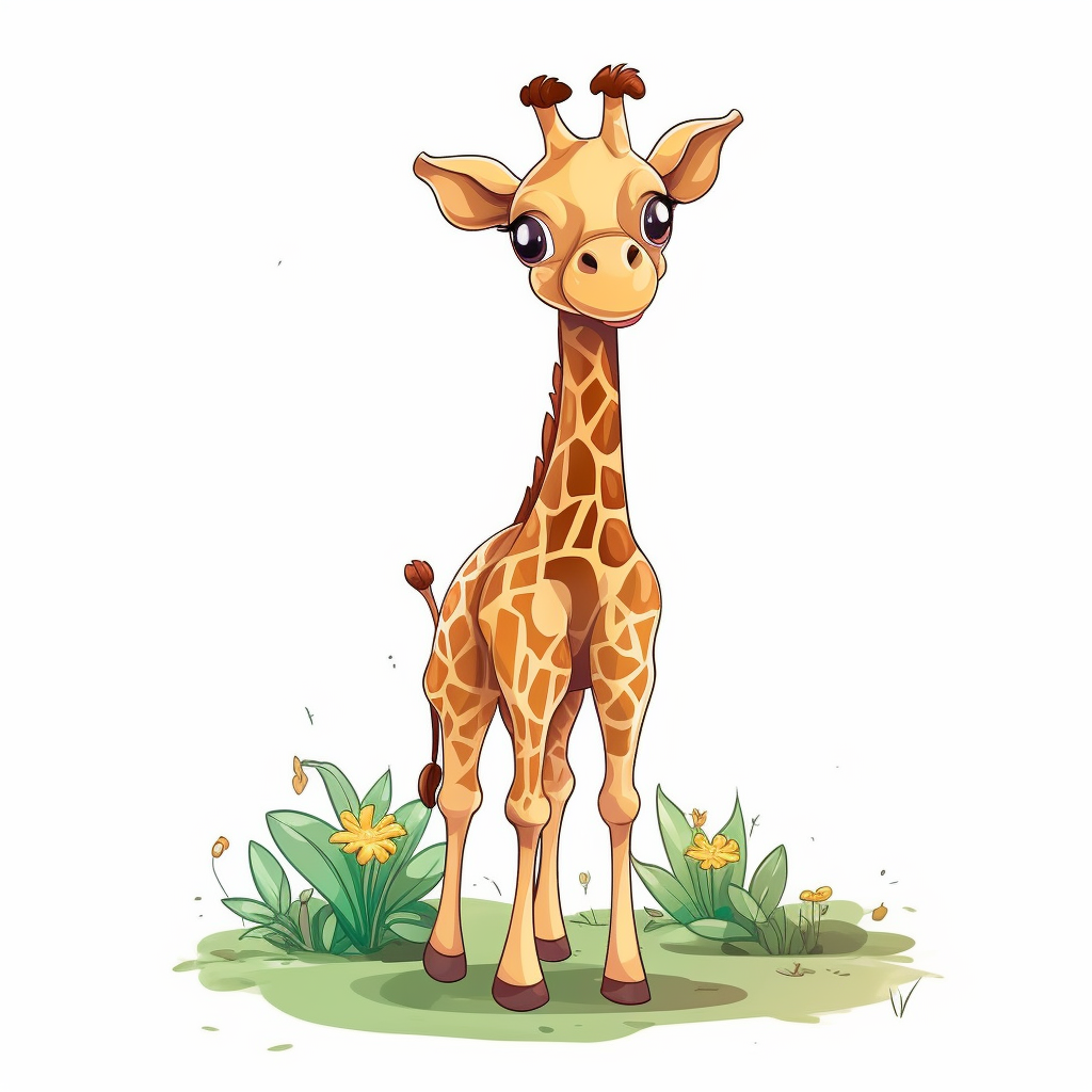giraffe drawing cliparts
