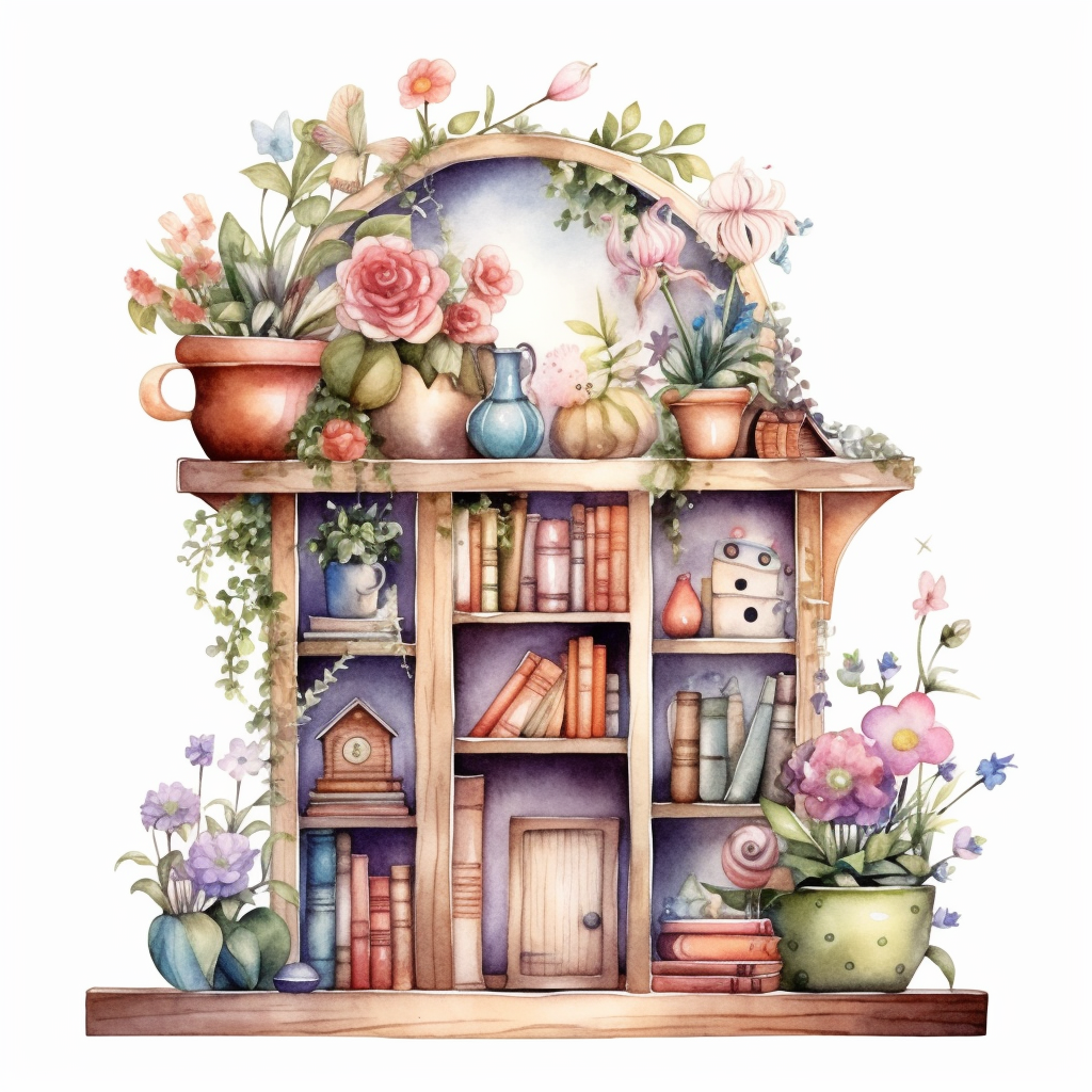 bookshelf cliparts