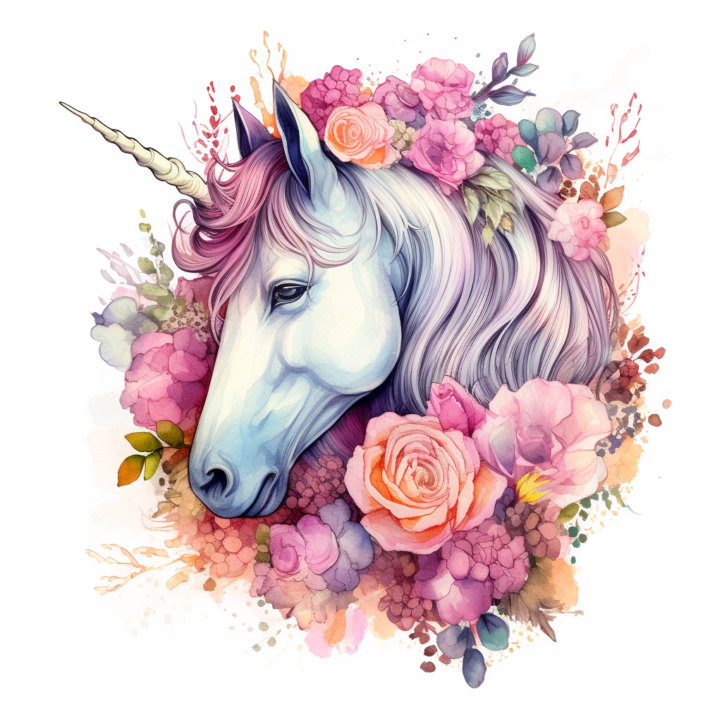 elegant unicorn cliparts